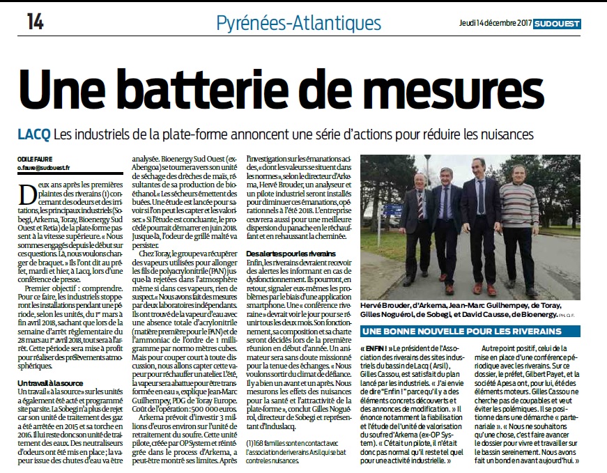 Une batterie de mesures