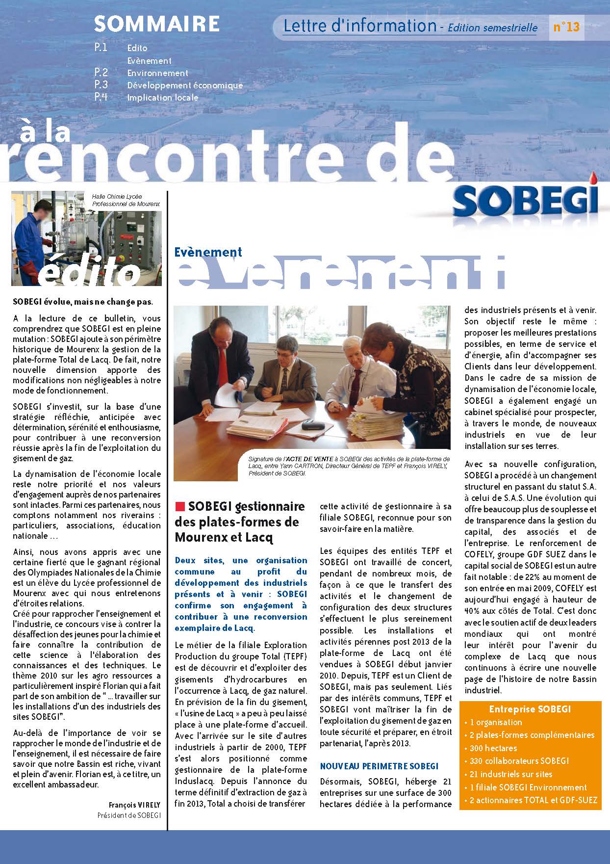 Lettre aux riverains - n°13