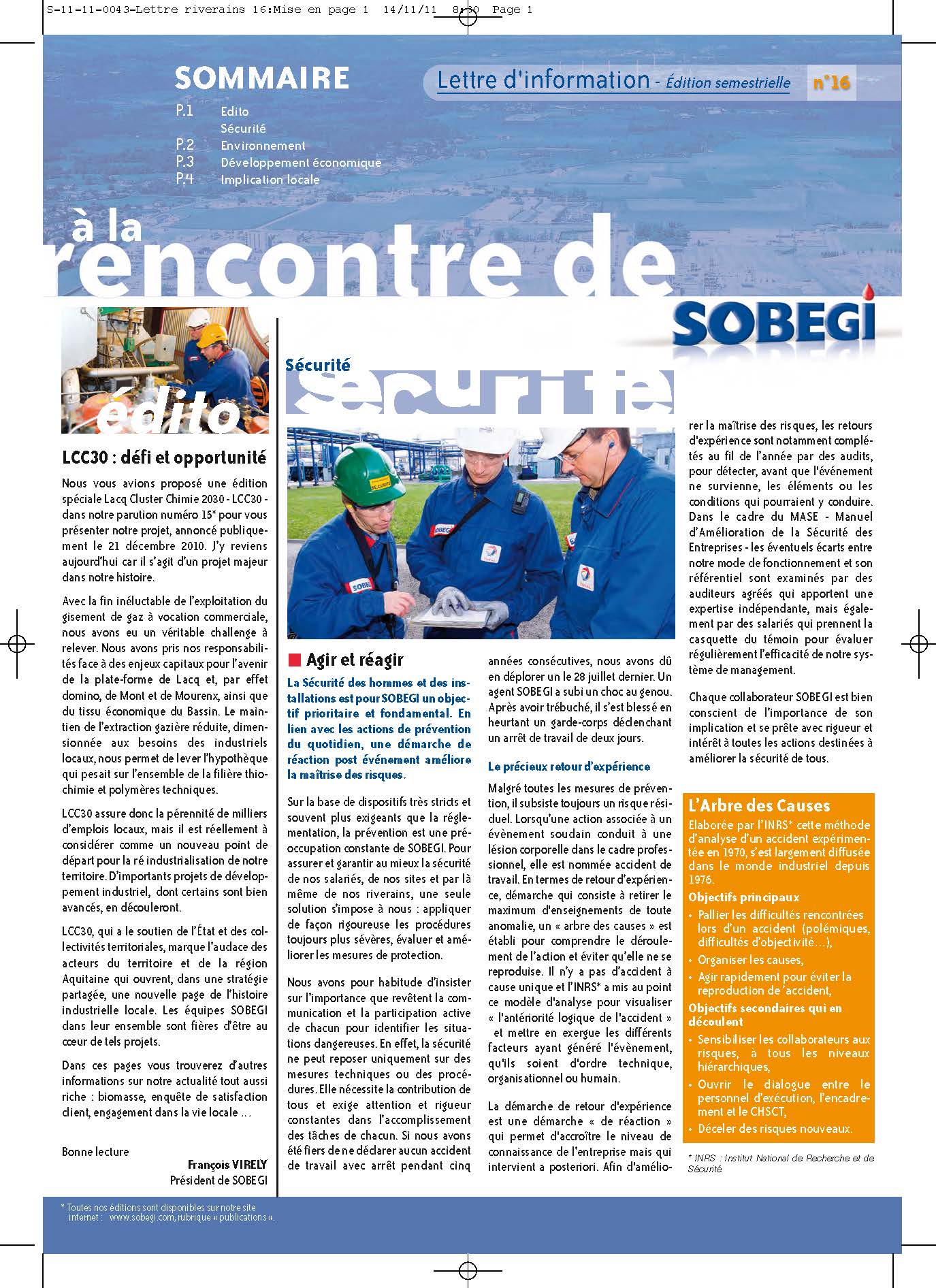Lettre aux riverains - n°16