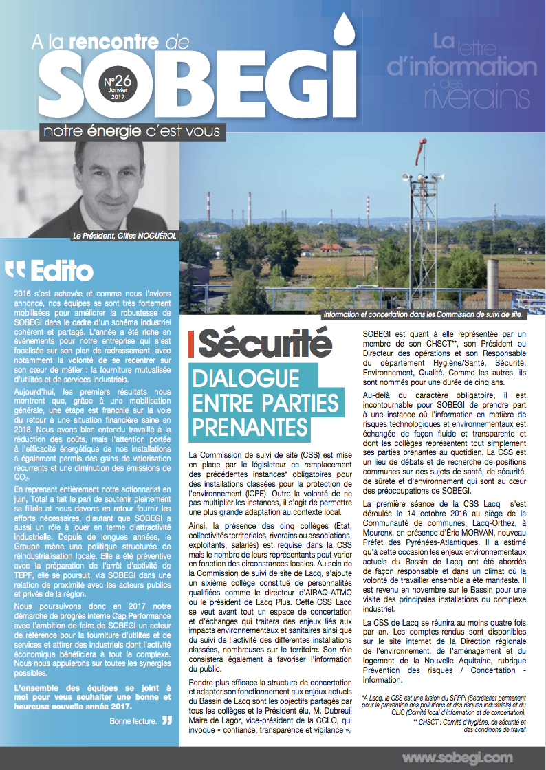 Lettre aux riverains - N°26